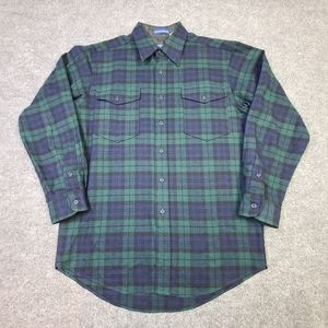 Pendleton Mens Virgin Wool Flannel Medium Authentic Black Watch Tartan